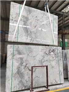 Florence Grey Statuario Marble Slab For Hotel Project