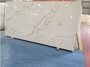 Calacatta belleza quartz slab