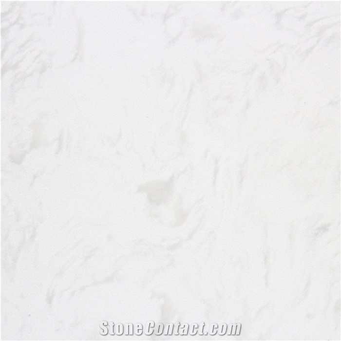 Organic white quartz master slab