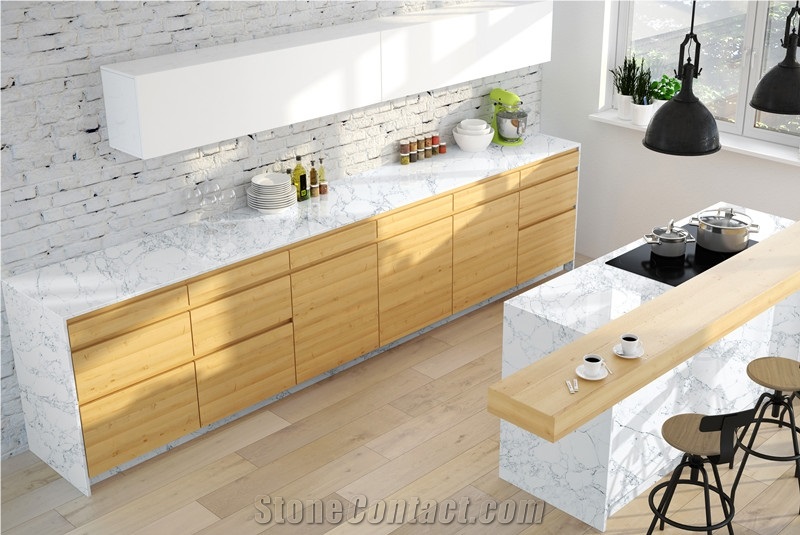 Statuary Marble White Quartz Countertops
