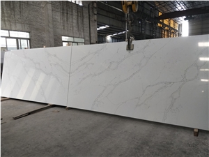 White And Gold Quartz Countertops