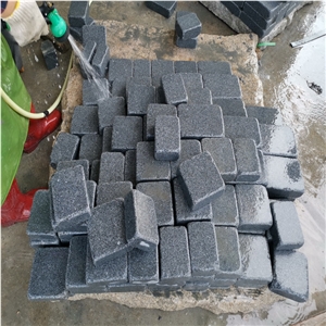 China G654 Dark Grey Granite Tumbled Cobble