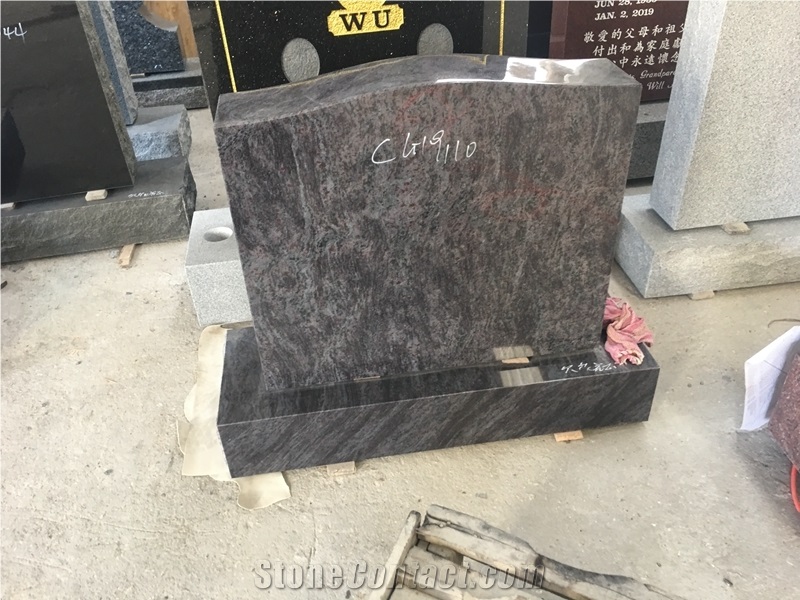 Canada Bahama Blue Granite slant Monuments