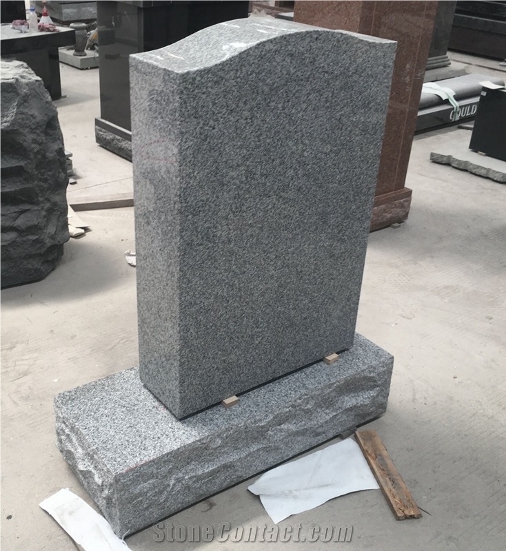 G9402 Grey Granite Pillow Headstone Upright Grave Marker