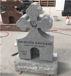 G9402 Grey Granite Pillow Headstone Upright Grave Marker