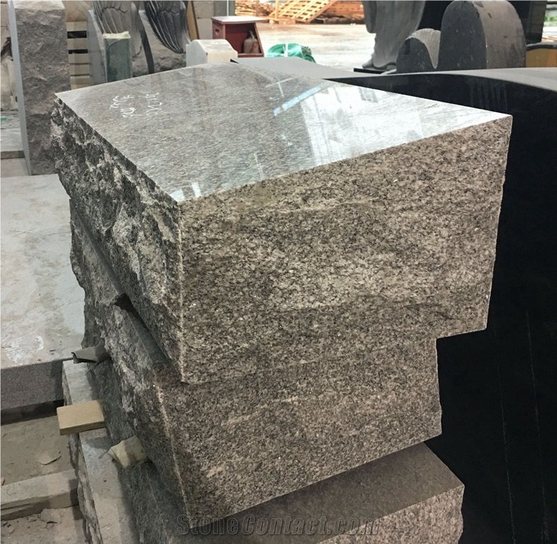 G9402 Grey Granite Pillow Headstone Upright Grave Marker