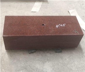 Indian Red Granite Upright Grave Marker