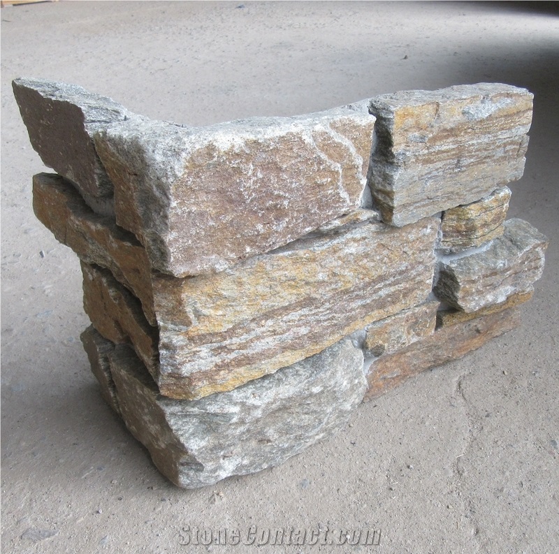 Premium Quality Rust Quartzite Cement Corner Stone