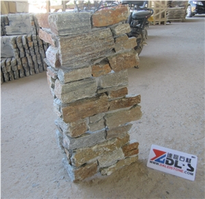 Split Rust Quartzite Exterior Wall Corner Stone