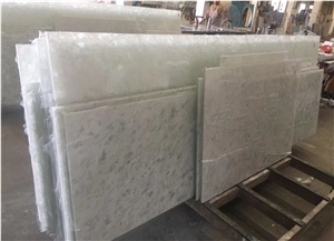 backlit white onyx laminated nano glass panel
