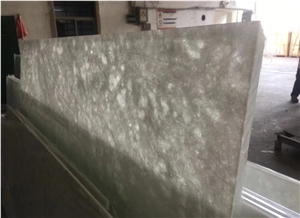 backlit white onyx laminated nano glass panel