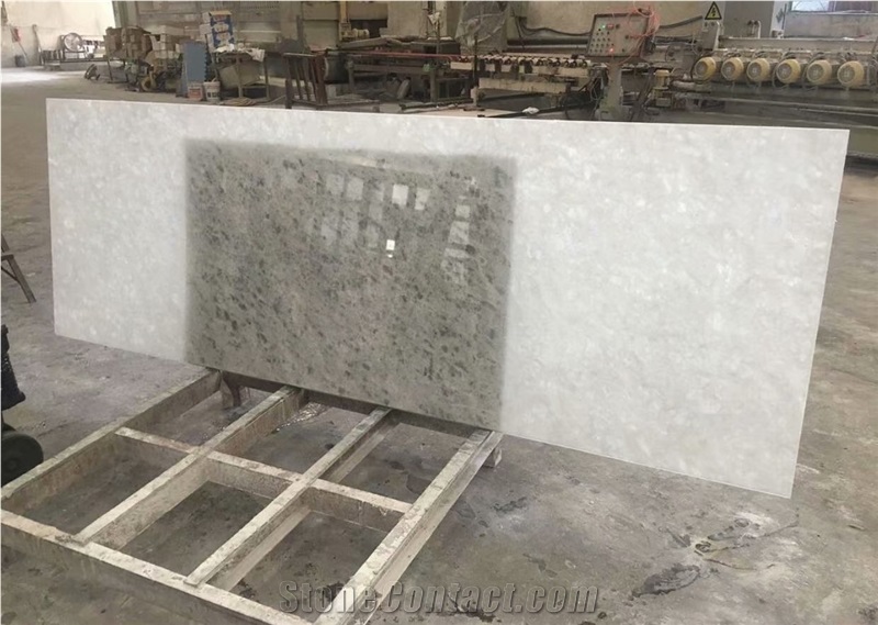 backlit white onyx laminated nano glass panel