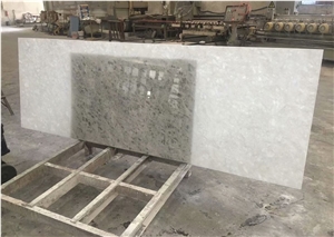 backlit white onyx laminated nano glass panel