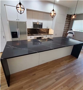 Nero Marquina Quartz Black Calacatta Quartz Countertops 