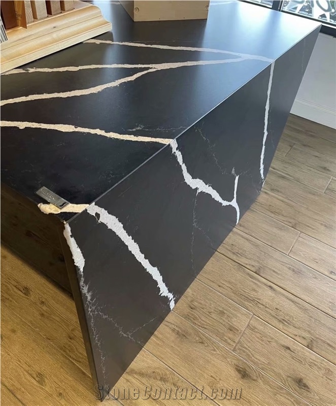Nero Marquina Quartz Black Calacatta Quartz Countertops 