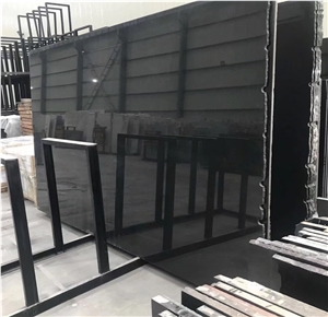  Absolute Black China Black Granite Polished Slab Tiles 