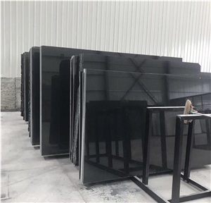  Absolute Black China Black Granite Polished Slab Tiles 