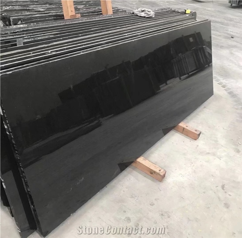 Absolute Black China Black Granite Polished Slab Tiles 