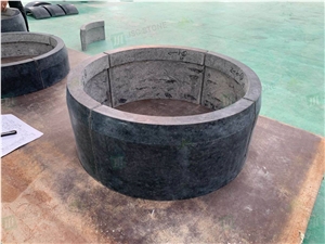 Angkor Black Granite Hollow Round Column Cladding Decoration