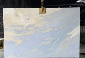 Azul Cielo Blue White Sky Marble Slabs Azul Acquamarina Tile