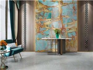 Brazilian Quartzite Dunhuang Fresco Bookmatched Wall Panels
