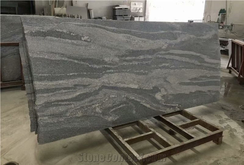 China Juparana Grey Granite Tile Waves Black Granite tops