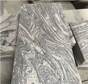 China Juparana Grey Granite Tiles Waves Black Granite Slabs 