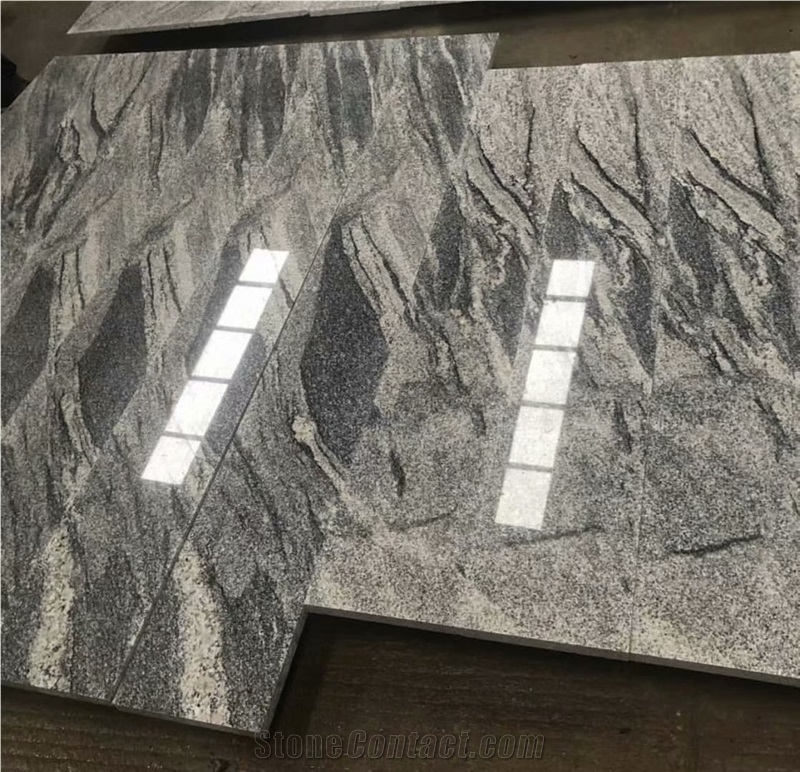 China Juparana Grey Granite Waves Black Granite Vanitytop