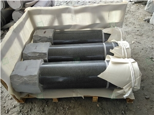 Dark Grey Granite Cylinder Parking Curbs Pillar Barriers Dark Grey Granite Cylinder Parking Curbs Pillar Barriers