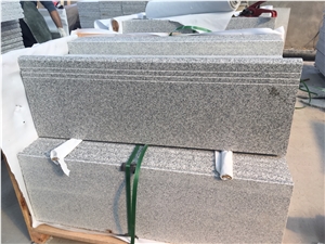 G603 Grey Granite Steps Risers Stairs China Hubei Grey Tile