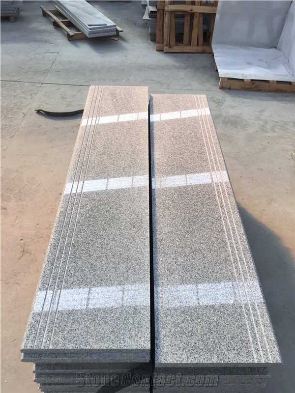 G603 Grey Granite Steps Risers Stairs China Hubei Grey Tile