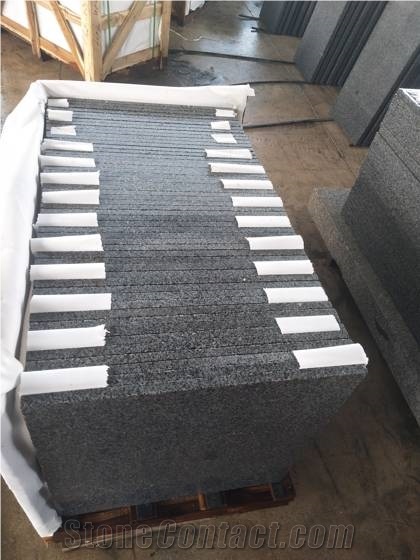 Hainan G654 Dark Grey Granite Tiles Exterior Wall Cladding