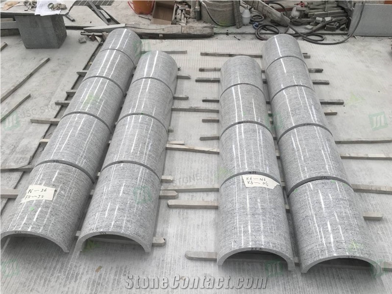 High-Quality Swan White Granite Outdoor Column Cladding