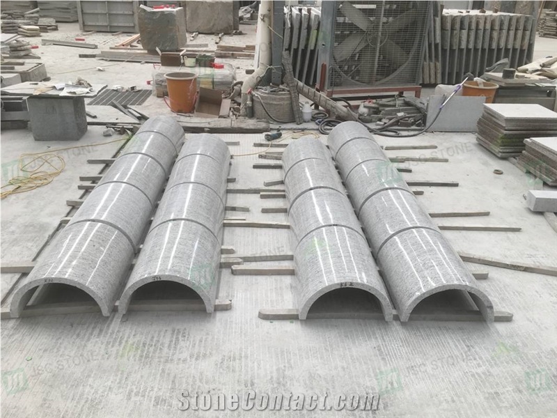 High-Quality Swan White Granite Outdoor Column Cladding