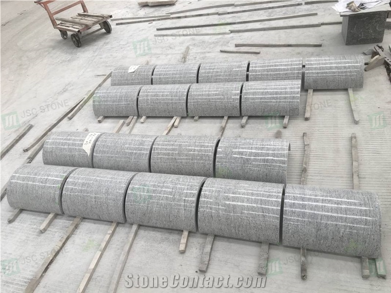 High-Quality Swan White Granite Outdoor Column Cladding