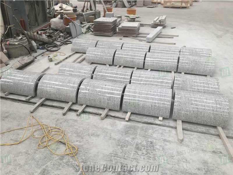 High-Quality Swan White Granite Outdoor Column Cladding