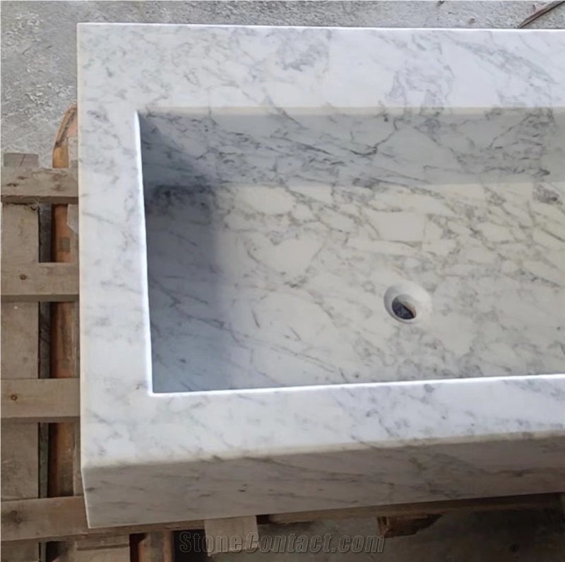 Italy Bianco Cararra White Marble Countertop Vanity Top