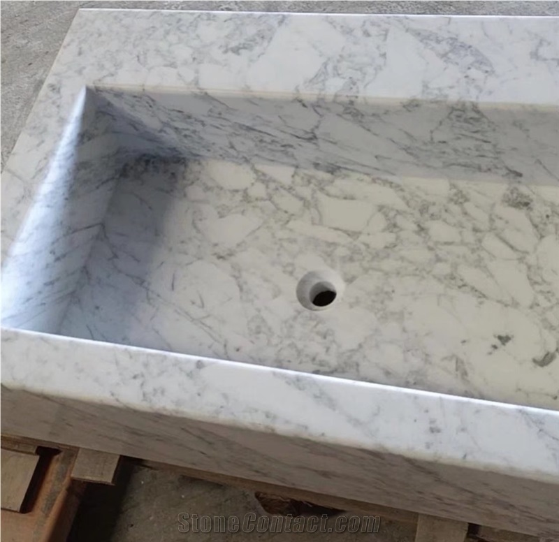 Italy Bianco Cararra White Marble Countertop Vanity Top