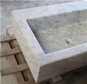 Italy Bianco Cararra White Marble Countertop Vanity Top
