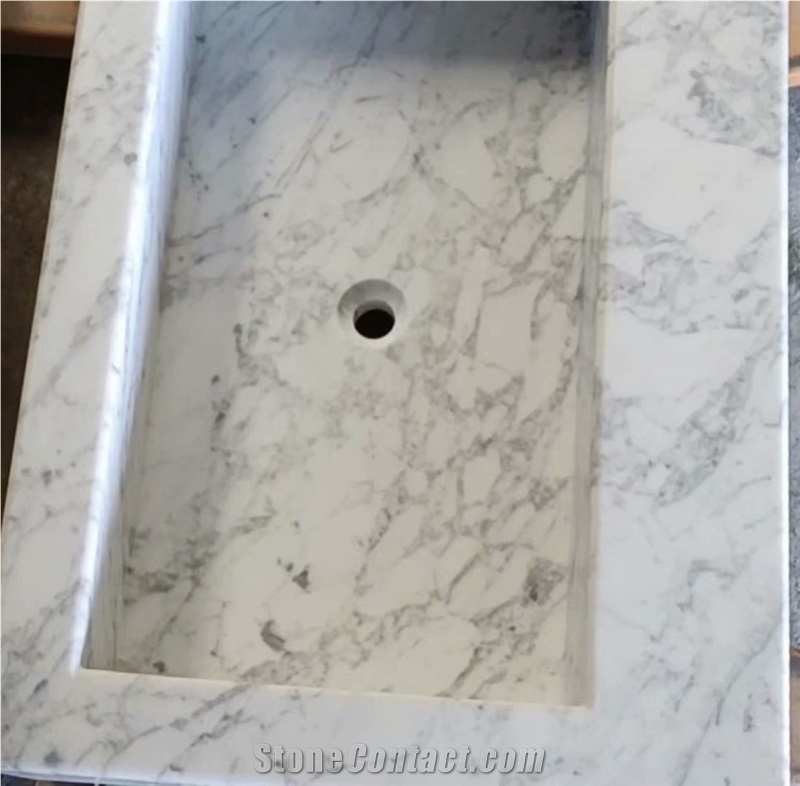 Natural Stone Bianco White Cararra Vanity Tops