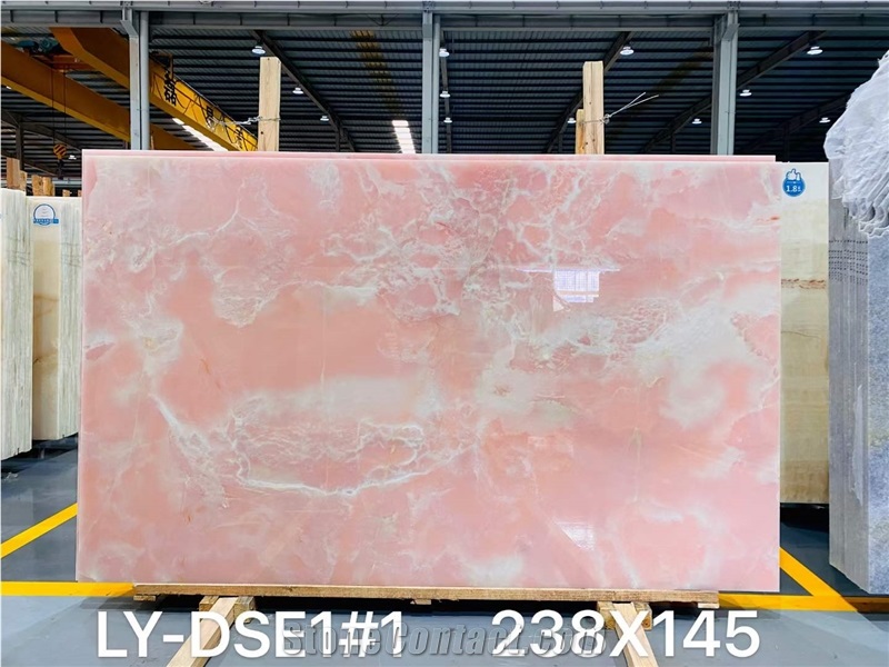 Pink Onyx Natural Onyx Slabs Stock Factory Price 