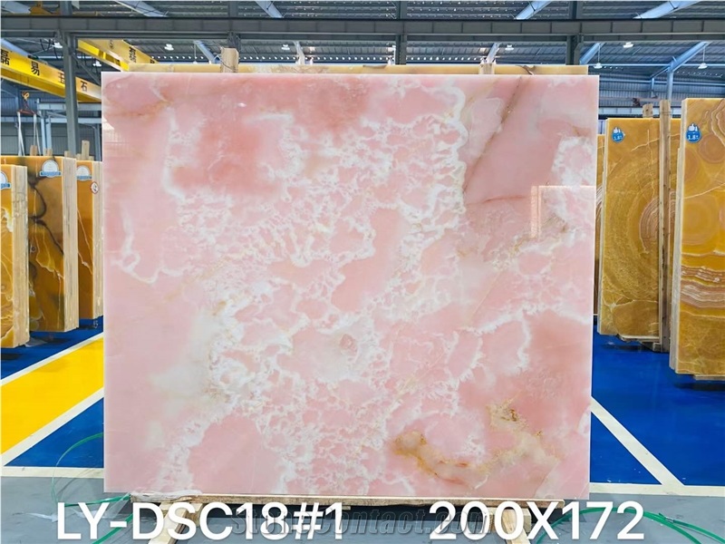 Pink Onyx Natural Onyx Slabs Stock Factory Price 