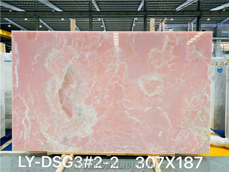 Pink Onyx Natural Onyx Slabs Stock Factory Price 