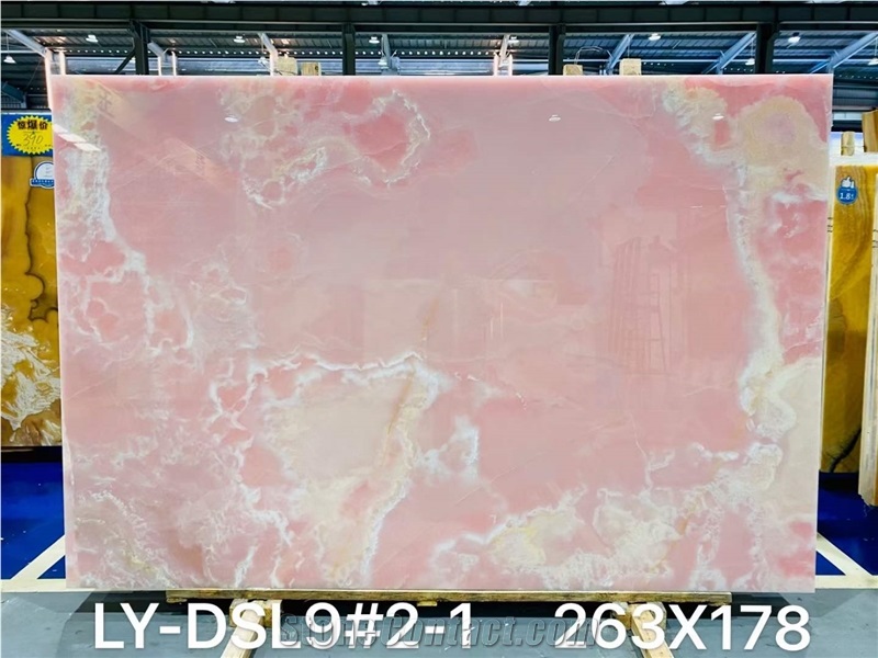 Pink Onyx Natural Onyx Slabs Stock Factory Price 