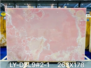 Pink Onyx Natural Onyx Slabs Stock Factory Price 