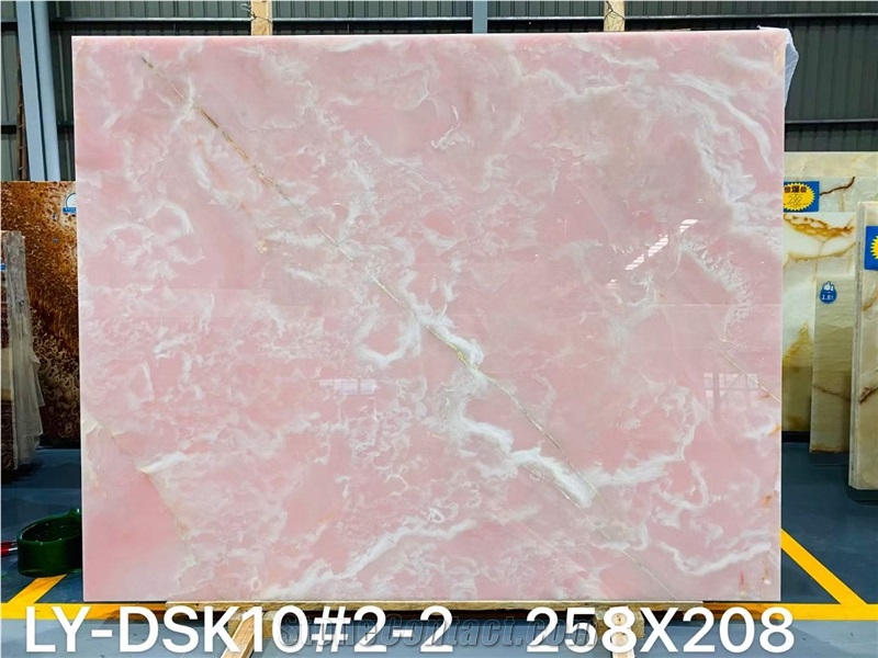Pink Onyx Natural Onyx Slabs Stock Factory Price 