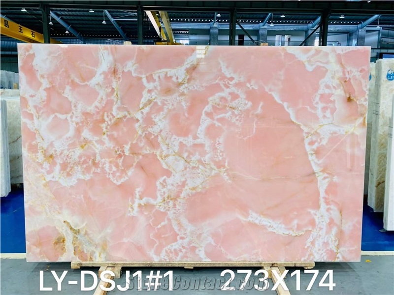 Pink Onyx Natural Onyx Slabs Stock Factory Price 
