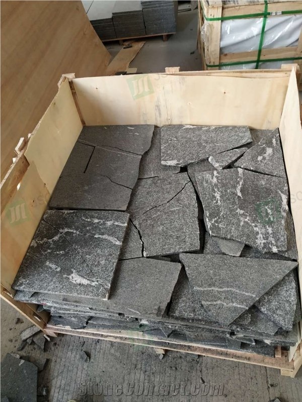 Snow Grey Granite Flagstone Irregular Landscaping Paving