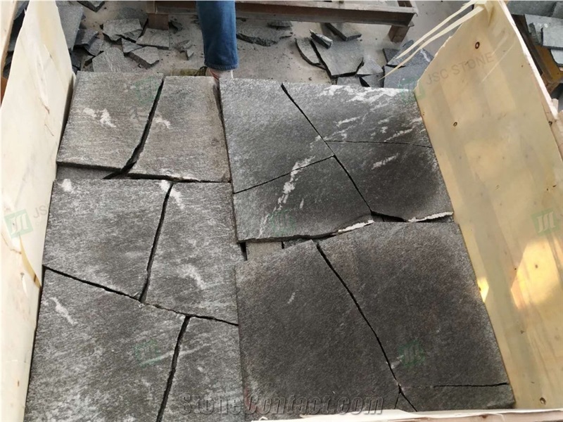 Snow Grey Granite Flagstone Irregular Landscaping Paving
