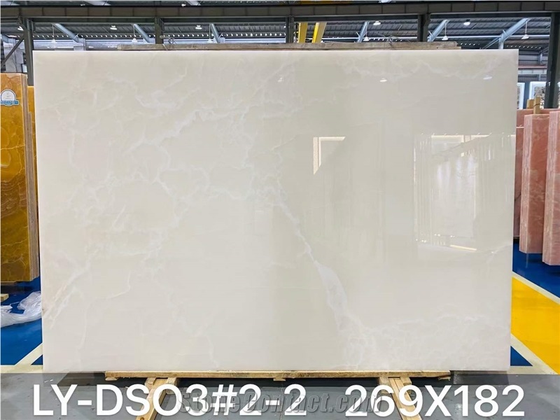 White Natural Top-Quality Onyx Snow White Slabs 